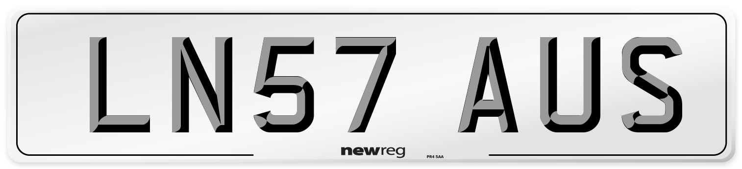 LN57 AUS Number Plate from New Reg